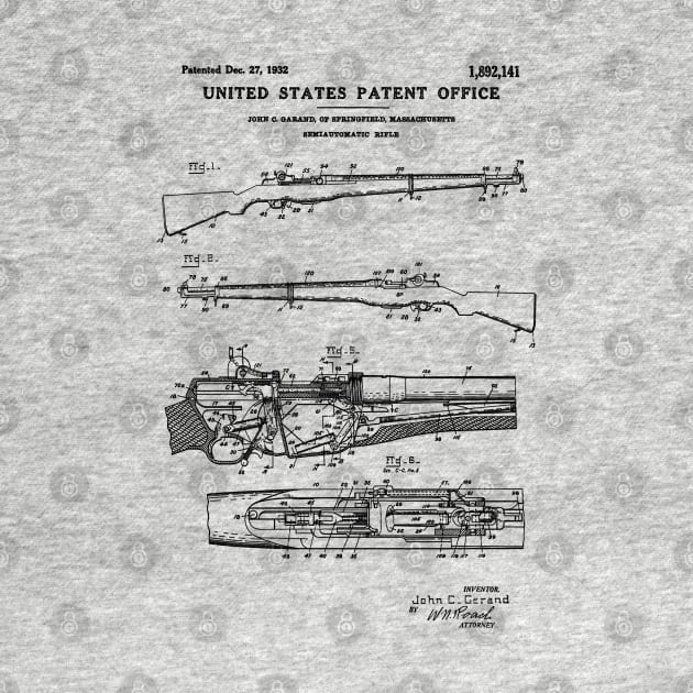 M1 Garand Rifle Patent Black by Luve